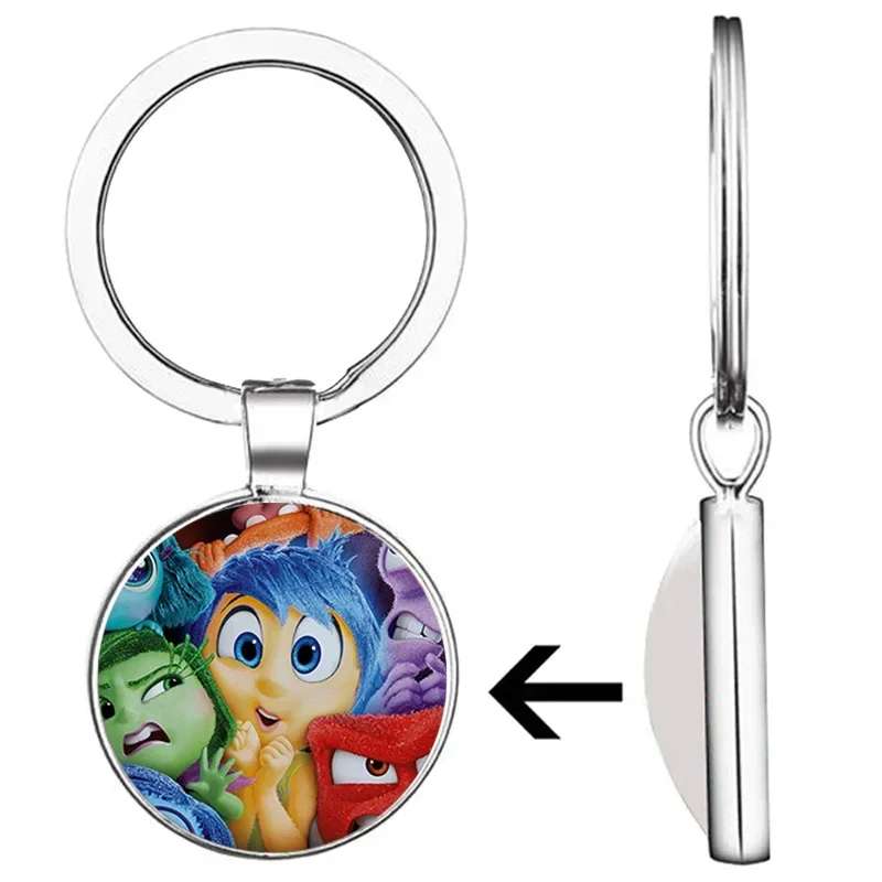 Disney Cartoon Inside Out 2 Keychain Pendants Anime Figures Joy Sadness Anger Bag Keychains Decoration for Kids Christmas Gifts