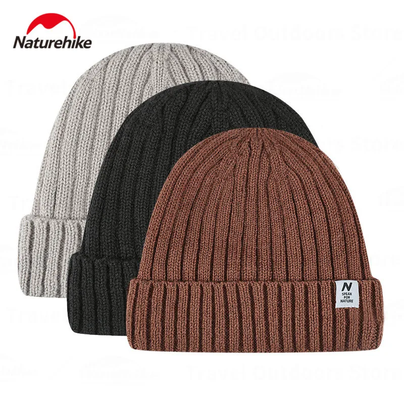 Naturehike Winter Warm Knit Hat Ultralight 90g Ear Protection Merino Wool Cap For Outdoor Camping Hiking Skiing Warm Accessories