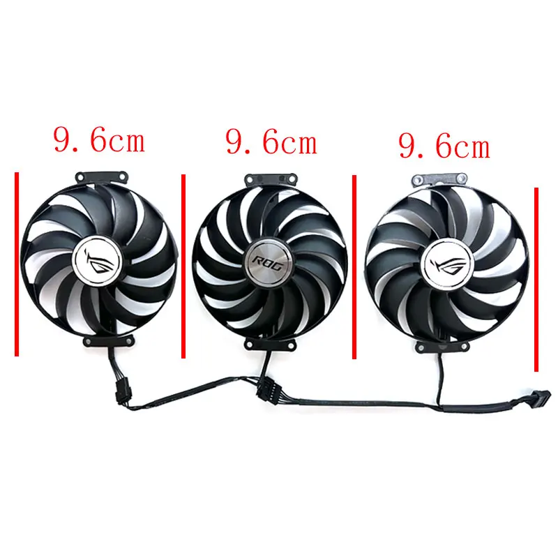 96MM New For ASUS GeForce RTX3060ti 3070 3070ti 3080 3080ti 3090 ROG STRIX OC Graphics Card Replacement Fan CF1010U12S T129215SU