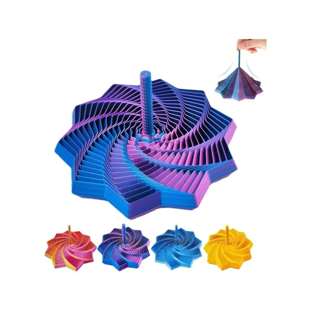 Étoile sensorielle élargie avec poignées, modèle coloré Fractal Fidget Hexagon, décoration de bureau