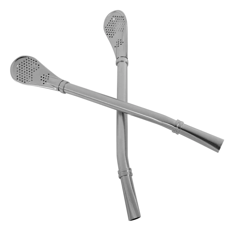 AB42 - Zestaw 4 szt. - Stal Nierdzewna Yerba Mate Bombilla Szczotka do Picia Mate z Filtrem