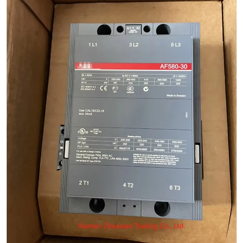

Новый AF580-30 1SFL617001R70, с номинальным током 800 А и диапазоном напряжения 220–240 В.
