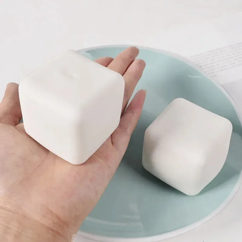 FF@Cute Tofu Stress Balls  Sensory Toys Stress  Relief Fidget Toys Squishy Dough Ball Gifts for Adults Children Best Gift