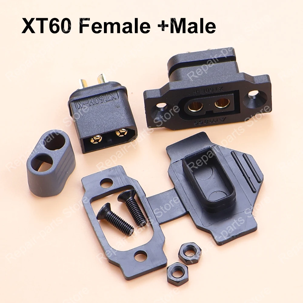 JCD Quick Charge XT60E-F.B Modellflugzeug-Akku Vergoldeter 30A Hochstrom-Buchsenstecker Montierbarer XT60-Anschluss Schwarz – Detail 2