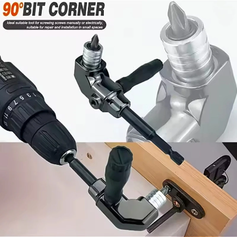 

90 Degree Rotation Electric Drill Corner Device Quick Change Holder Flexible Bit Holder Electric Drill Driver Extension Rod