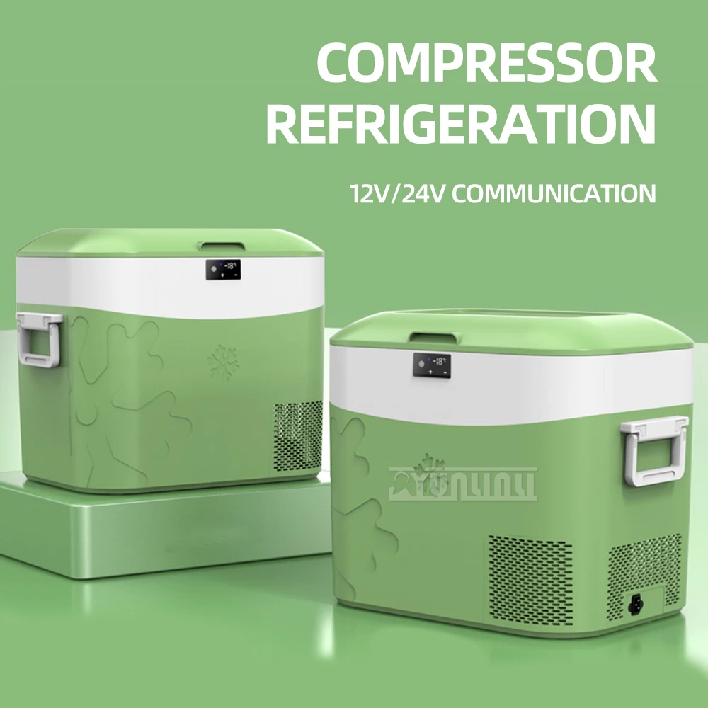 Mini Car Refrigerator Congelador Portatil Fridges 12/24V Drinks Cooler Compressor Refrigeration