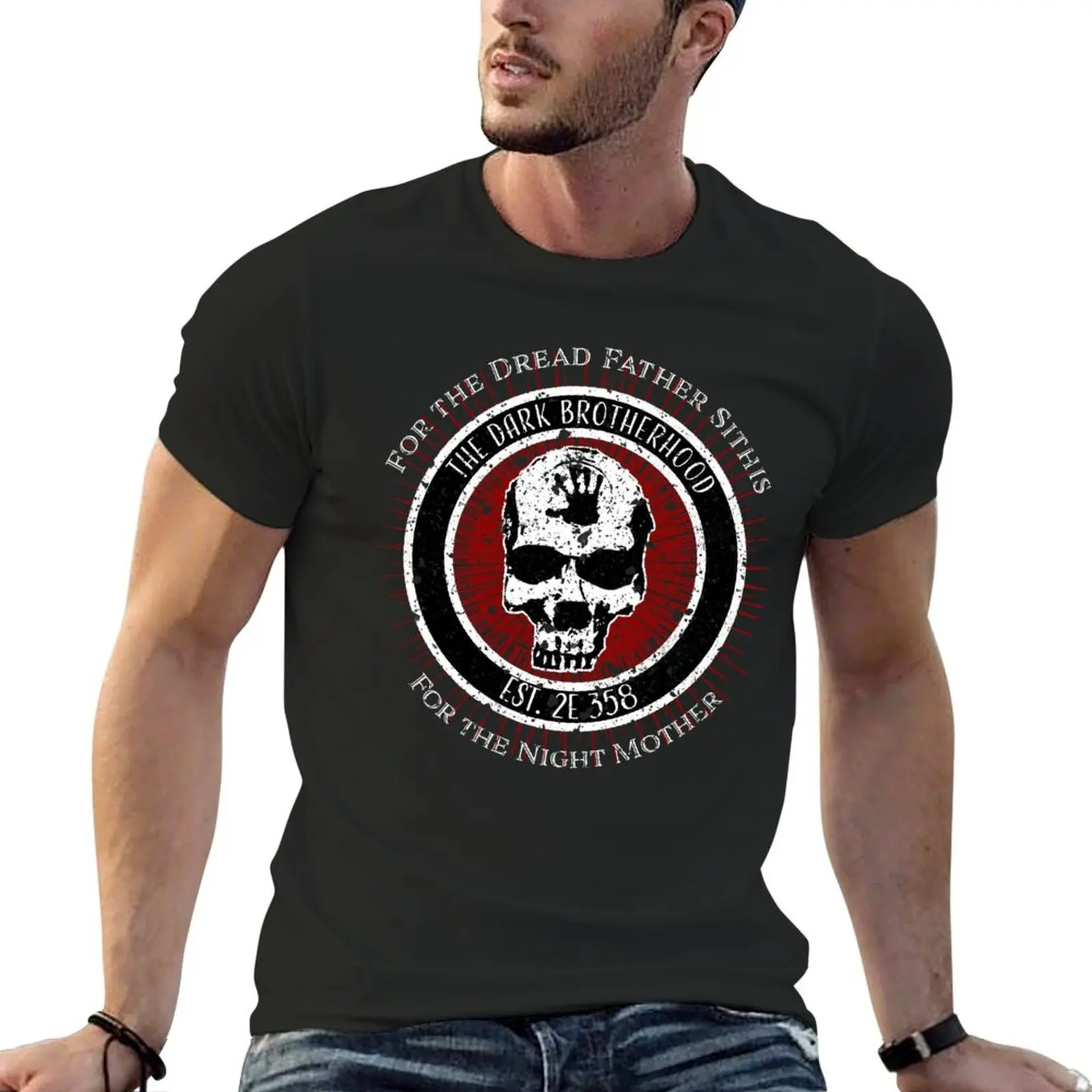 

Dark Brotherhood Vintage Design T-Shirt valentines boutique clothes baggy shirts fitted t shirts for men