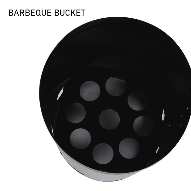 Fast Fire Starter Bucket Iron Ignition Charcoal Barrel Outdoor Kitchen Barbecue Carbon BBQ Rack Tools