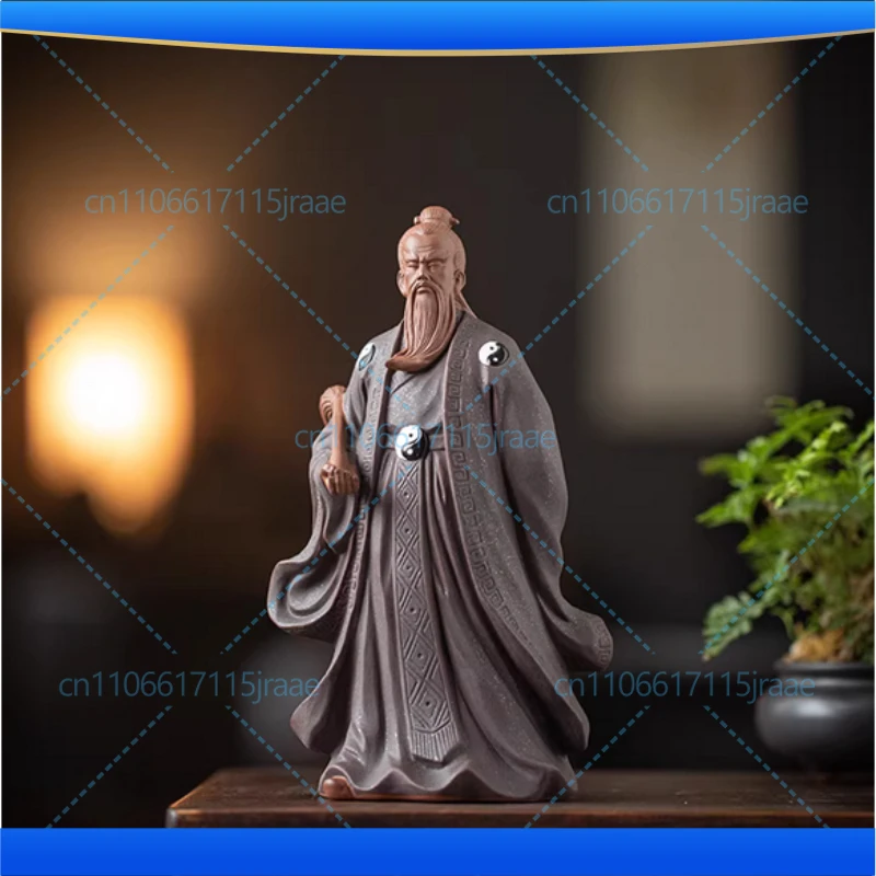 Ceramics Taiji Zhang Sanfeng Legend Figure Statue Wudang School of Chinese Taoism Home Living Room Office Decorative Accessories