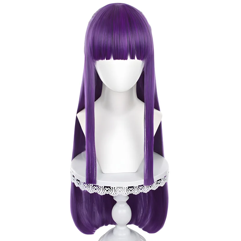 

Synthetic Purple Long Straight Wig for Women Anime Costume Party Heat Resistant Cosplay Hair