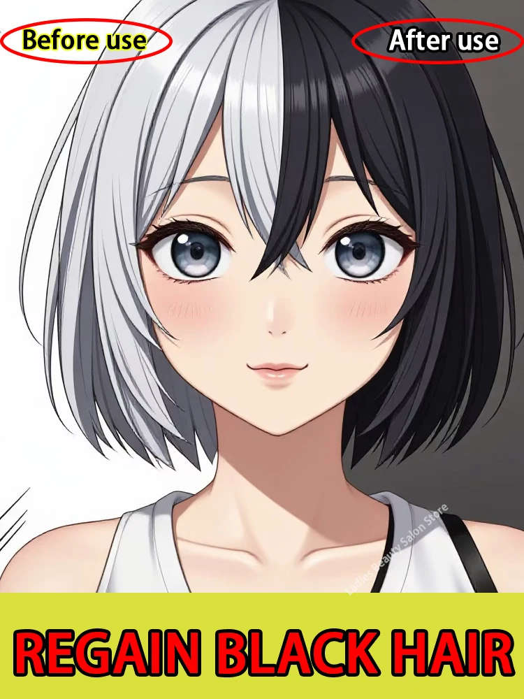 

This hair treatment serum replenishes melanin, restoring gray hair to its original color and leaving it healthy and shiny.