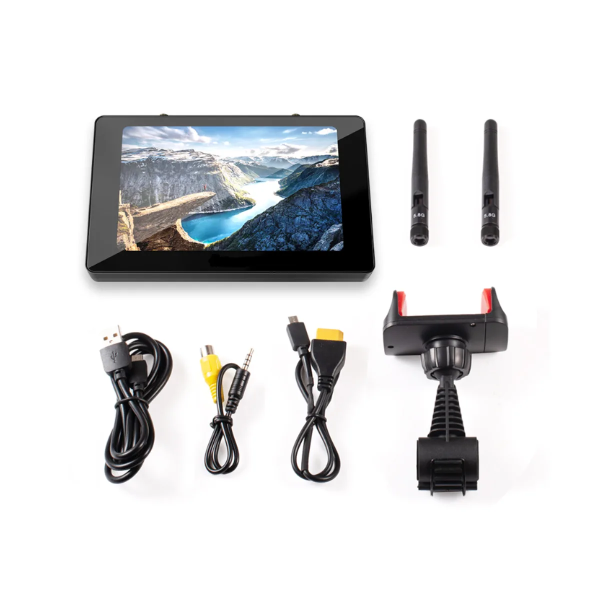 Freestyle Dr-ones UA-V Accessories 800*480 FPV Screen Monitor 1000Lux DVR 5.8G 40CH Diversity Receiver 4000mAH Battery Security