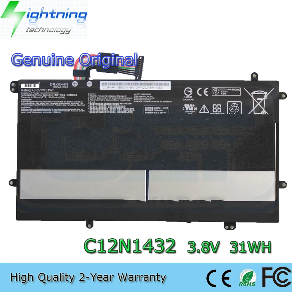 

Brand New Genuine Original C12N1432 3.85V 31Wh Laptop Battery for Asus Chromebook C100P C100PA C12PN9H