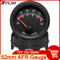 52mm Air Fuel Ratio Gauge Narrowband Racing Meter 2Inch Car Turbo Boost Pressure Gauge Kit Vacuum White LED Backlight 12V