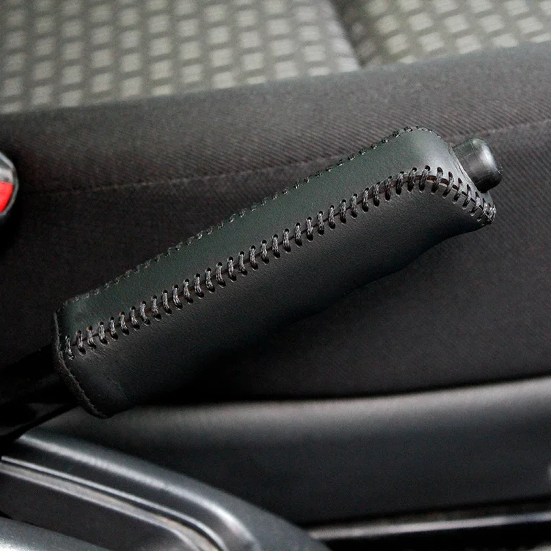 Top layer leather Case for handbrake Cover For Suzuki Jimny hand brake cover Top genuine leather cover handbrake auto
