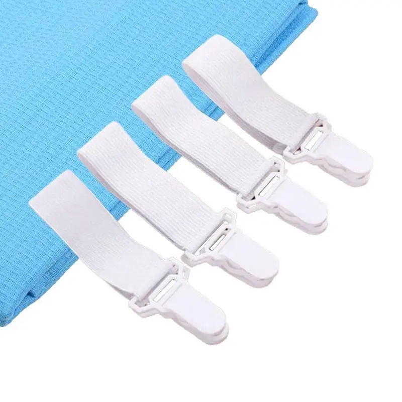 4Pcs Adjustable Elastic Bed Sheet Fixing Clip Sofa Mattress Cover Corner Holder Clip Fastener Mattress Feets Organize Gadgets