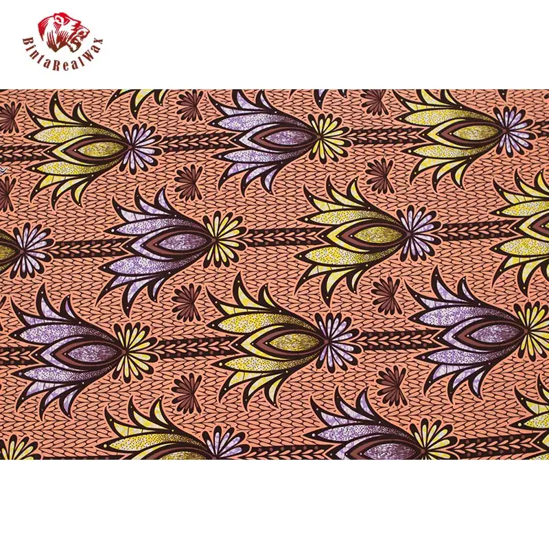 2022 Fashion High Quality new soft Cotton Wax  bintarealwaxFabric Wax African Fabric Batik Fabrics for Africa Clothing 40fs1312