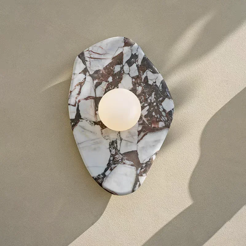 Nordic Design Irregular Stone Wall Lamp Living Room Background Bedroom Bedside Corridor Balcony Bathroom Mirror Wall Lamp Decor
