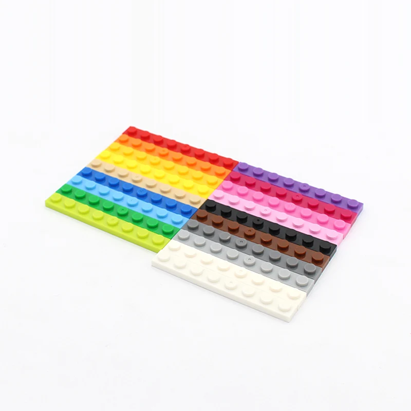 70pcs DIY Building Blocks Thin Figures Bricks 1x8 Dots 12Color Educational Creative Size Compatible With 3460 Toys for Children