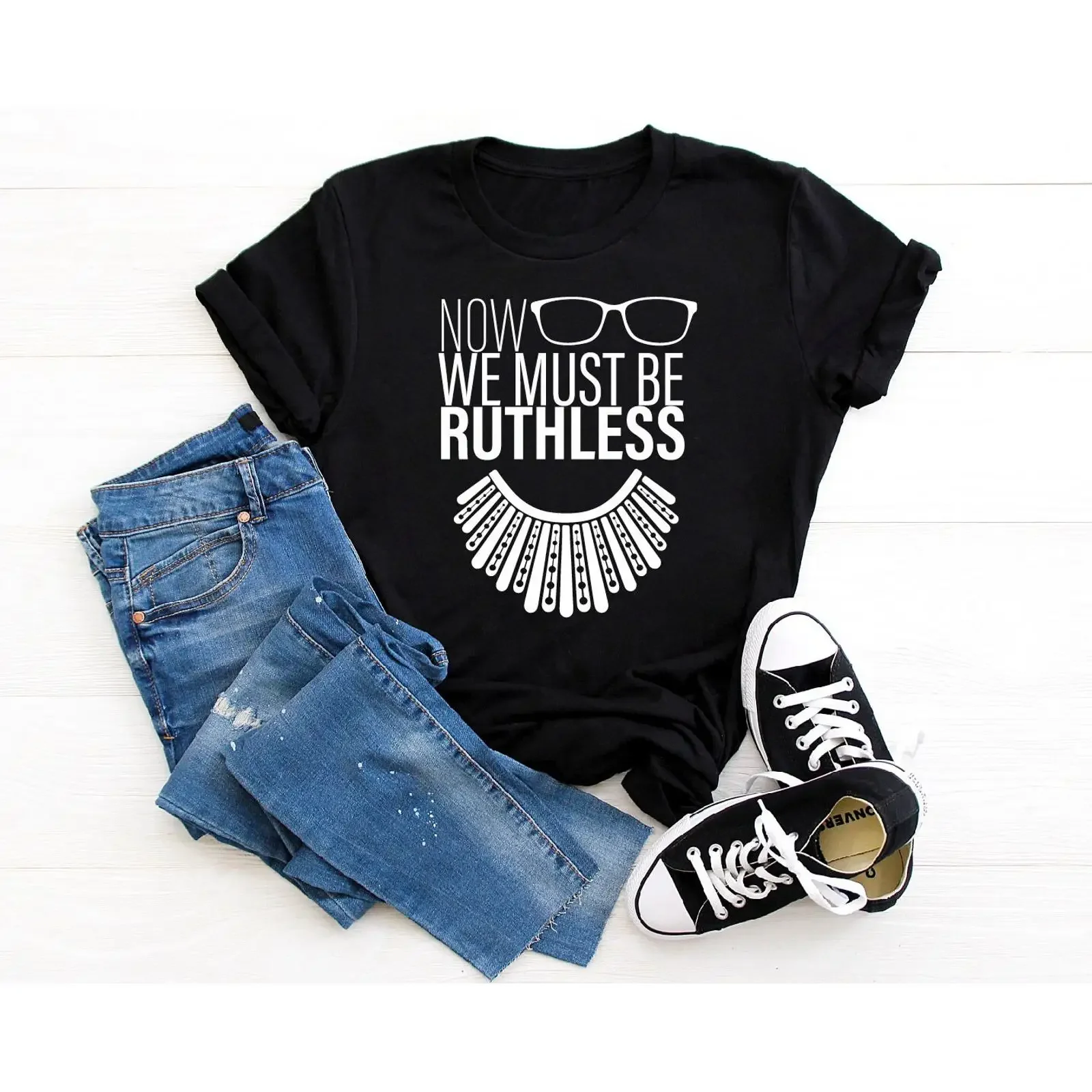 Ruth Bader Ginsburg T Shirt Feminist Activist RBG Design vintage Washed Casual graphic Stylish Comfortable Slightly Soft