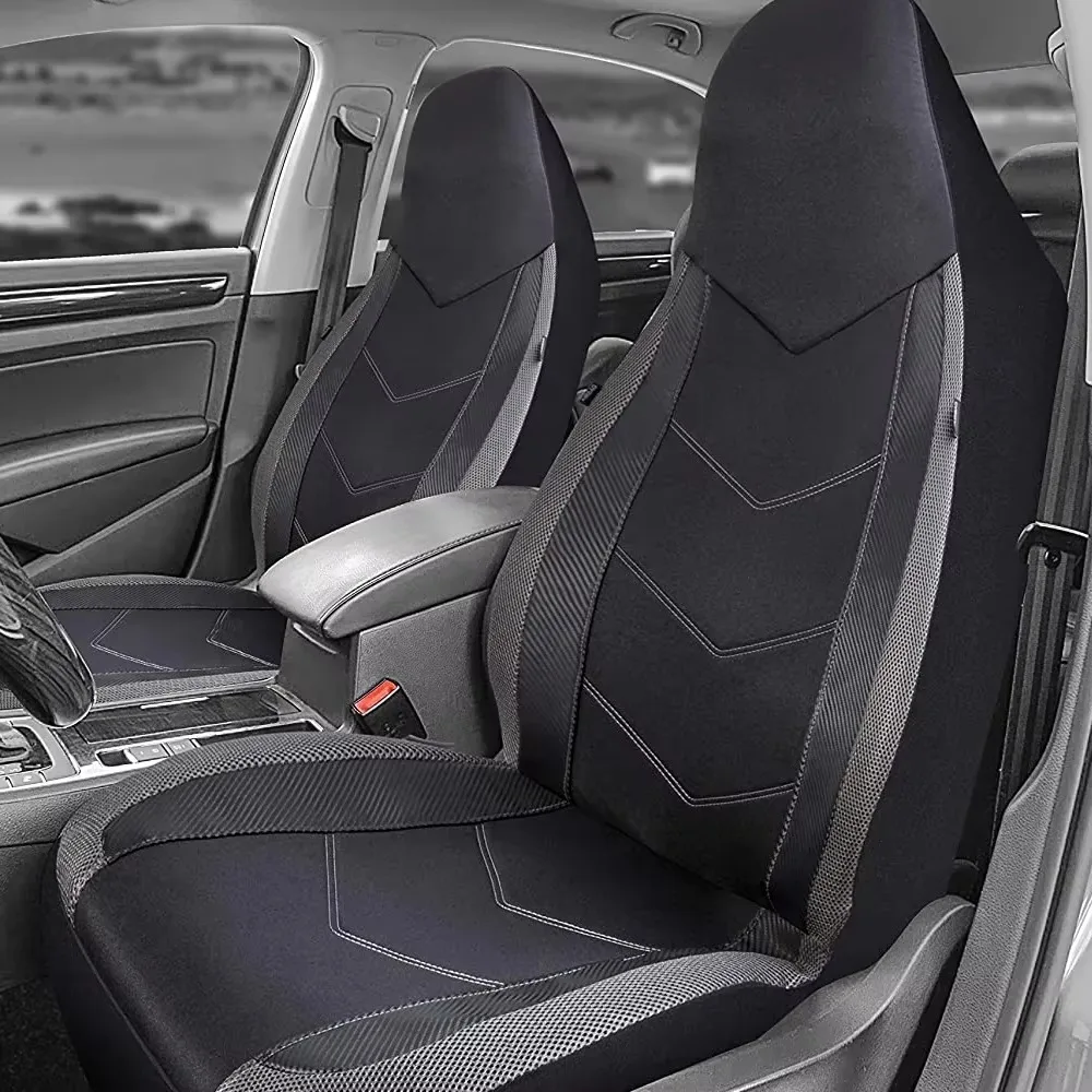 High Back Air Mesh Fabric Car Seat Covers Sporty Design Airbag Compatible Fit For Most Car Suv Truck Van Seat Cushion view 5