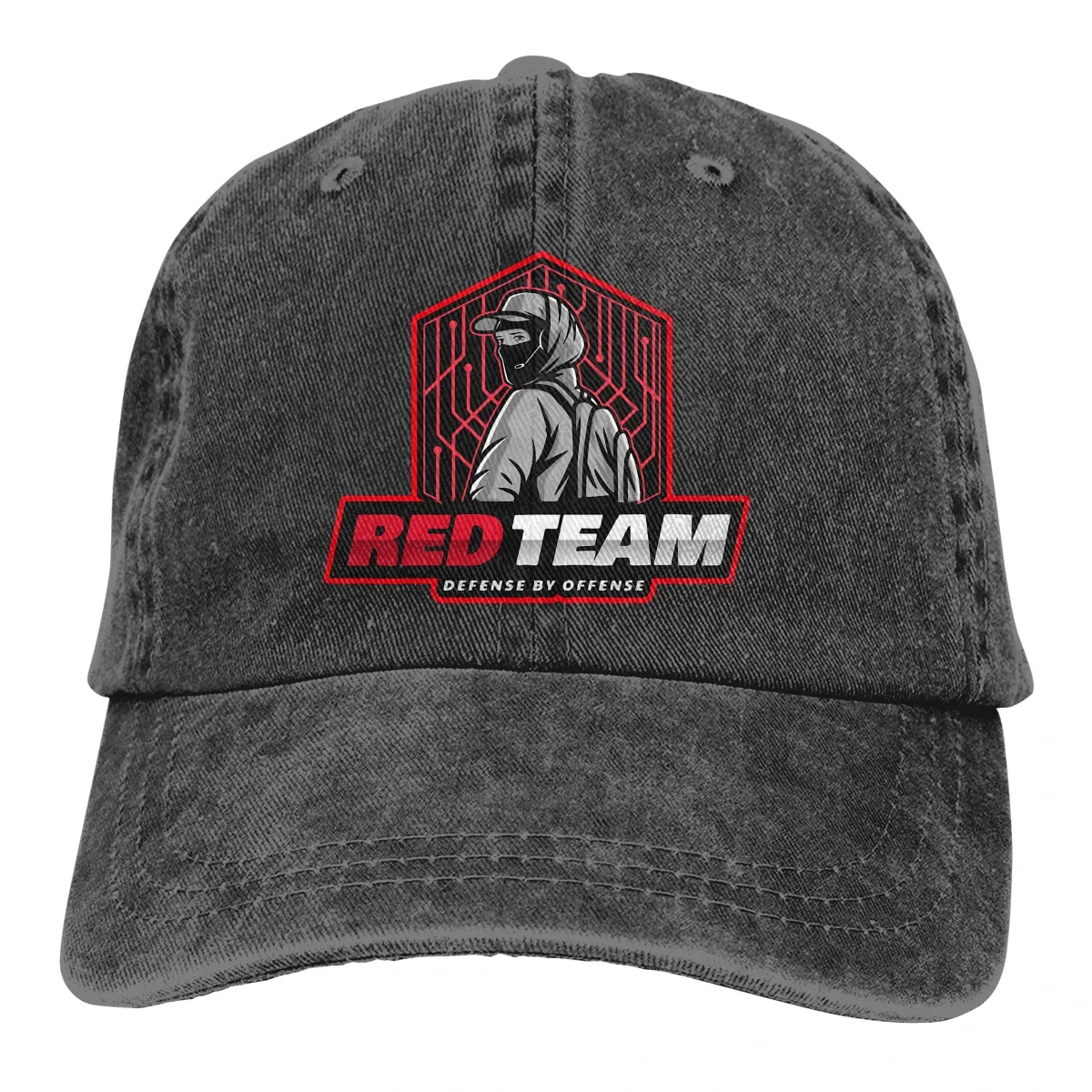Cyber Security Rode Team Defense Baseball Cap Heren Hoeden Dames Vizierbescherming Snapback Linux Besturingssysteem Tux Penguin Caps
