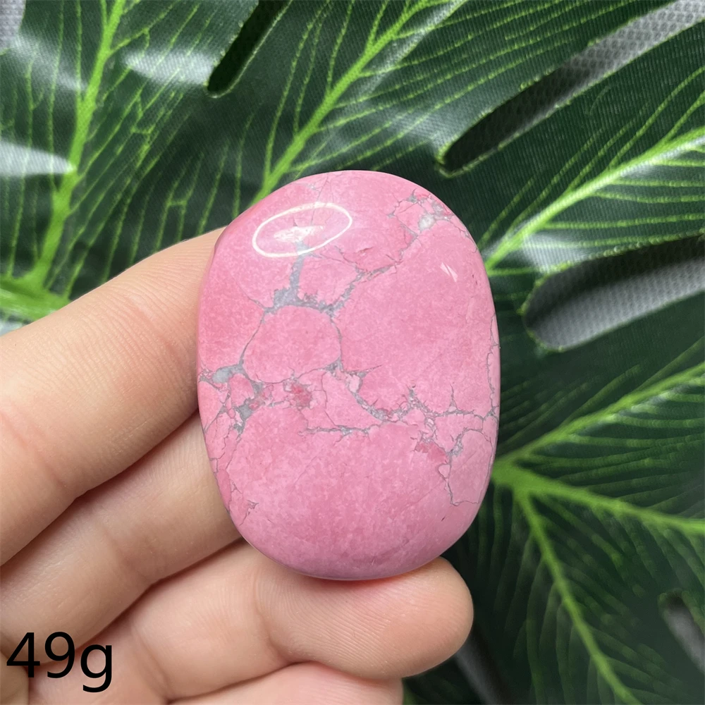 Natural Gemstone Pink Peach Jade Palmstone Home Room Decorated Spiritual Meditation Witchcraft Altar Prayer Crystal Healing