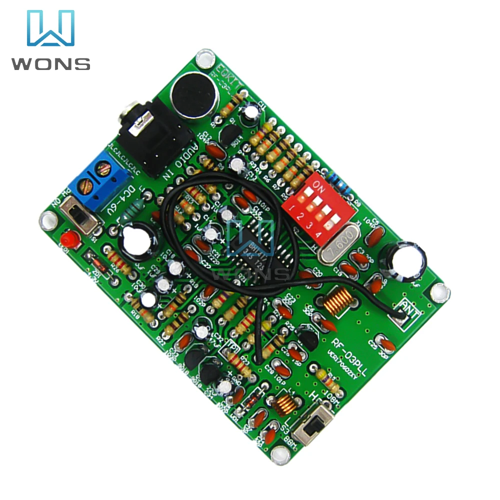 DC4-6V 87-108MHz FM Frequency Modulation Wireless Microphone Module Stereo Transmission Module DIY FM Transmitter Board Parts