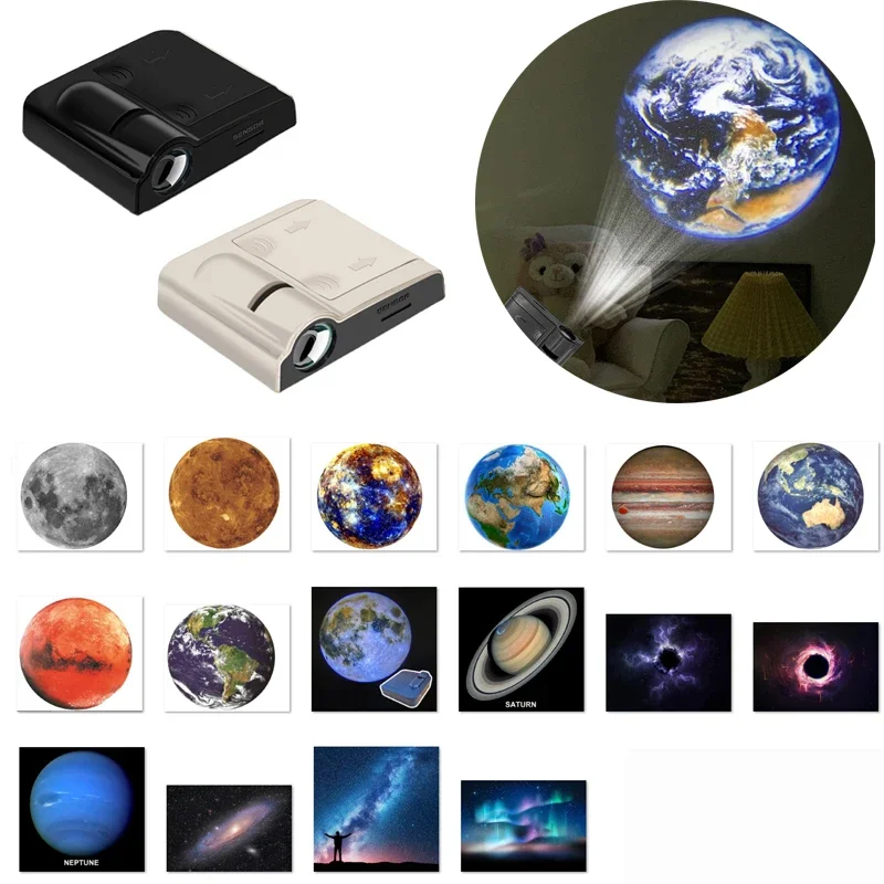 Nice Planet Projection Lamp With Light Sheets Earth Moon Sun Galaxy Light Novelty Atmosphere Night Light Photography Photo Props