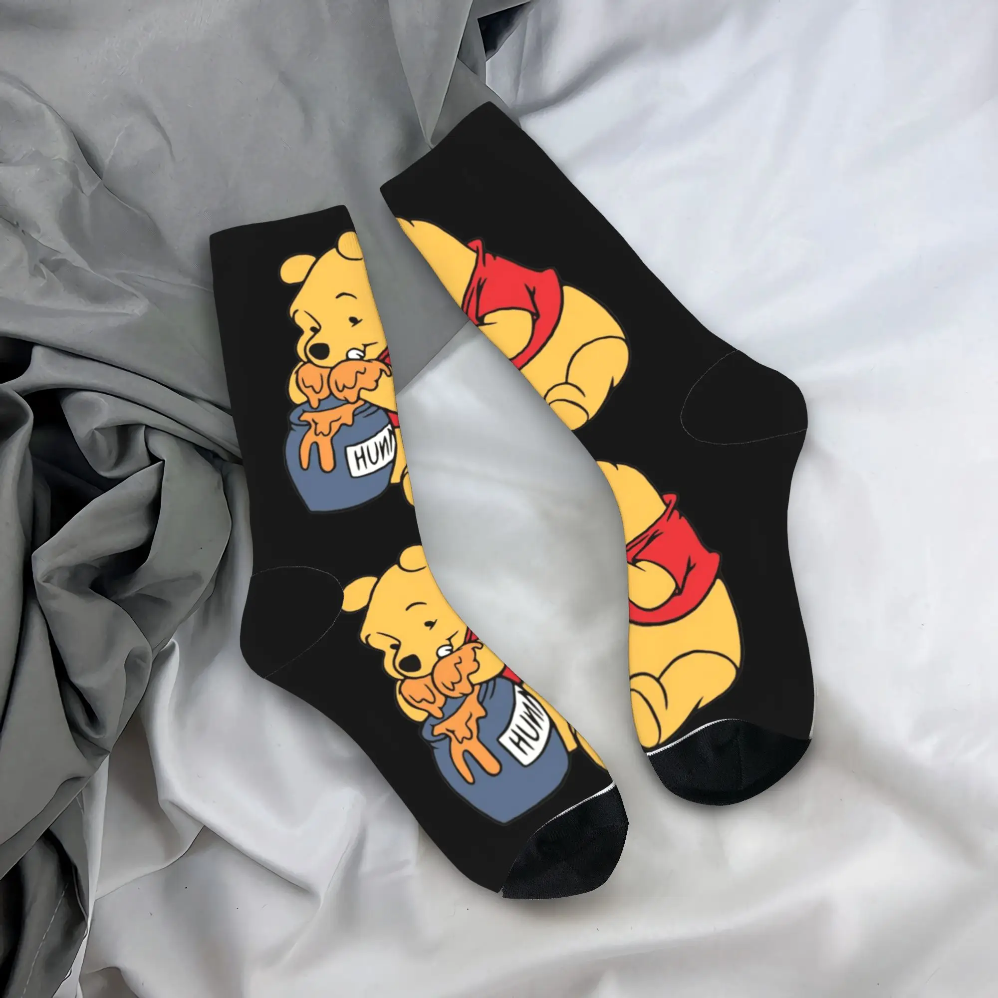 

Носки Winnies the Poohs Eating Honey, противоскользящие чулки, удобные носки для скалолазания, весенние носки модного дизайна