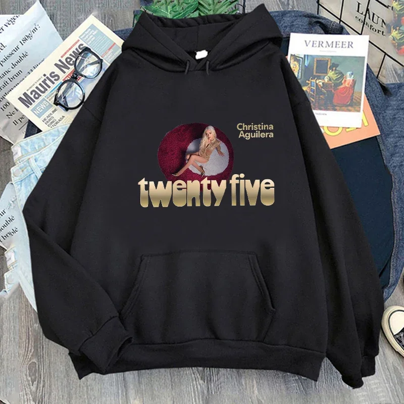 Vintage The 25th Anniversary of Christina Aguilera Hoodie Women/Men Harajuku Aesthetic Hoodies Unisex 2024 New Album Pullover