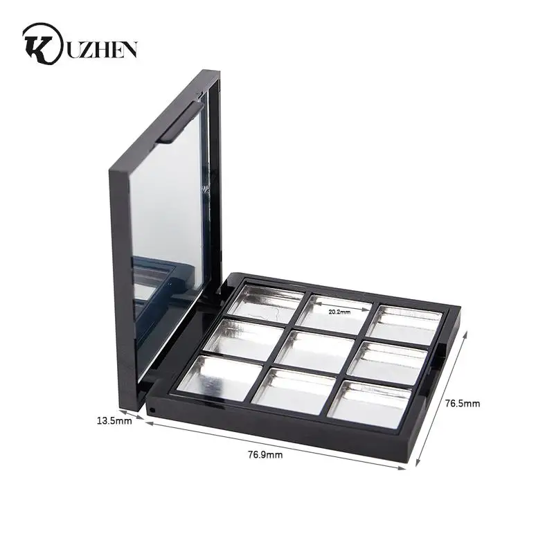 Empty 9 Grids Eyeshadow Palette Eye Makeup Storage Dish For Women Girls Makeup Beginners DIY Eye Shadow Tool