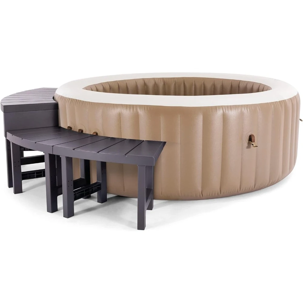 Swimming pool -2 medium PureSpa benches compatible with a spa for 4 people - a hot tub with a diameter of 196 cm