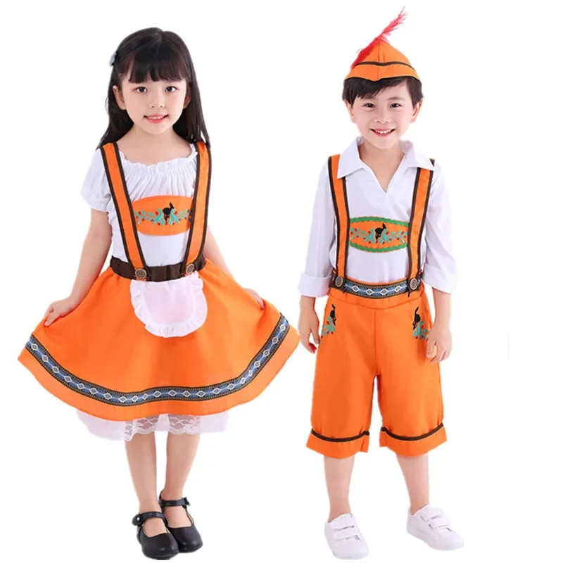 Oktoberfest fantasia para meninos e meninas, Alemanha vestido tradicional bávaro para crianças, vestido extravagante