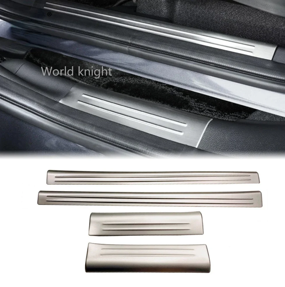 

For Honda Vezel HR-V E HEV 2021 2022 Inner Door Sill Scuff Plate Cover Trim Steel Threshold Pedal Protector Accessories Styling