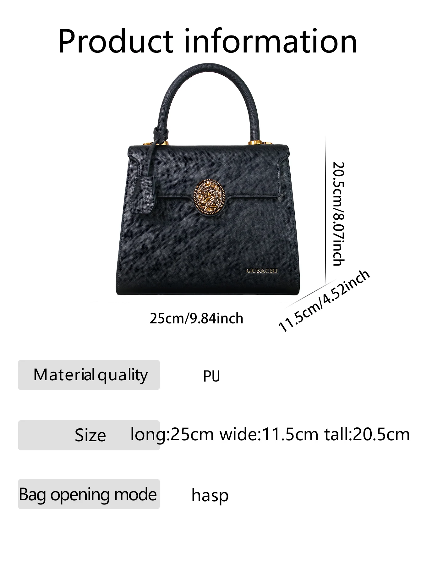 Modische neue Damenhandtaschen 2026 mit hohem Stilgefühl, Kong Quelan-förmige Handtasche mit Retro-Hardware, Joker-Handflächenmuster-Textur. – Detail 9