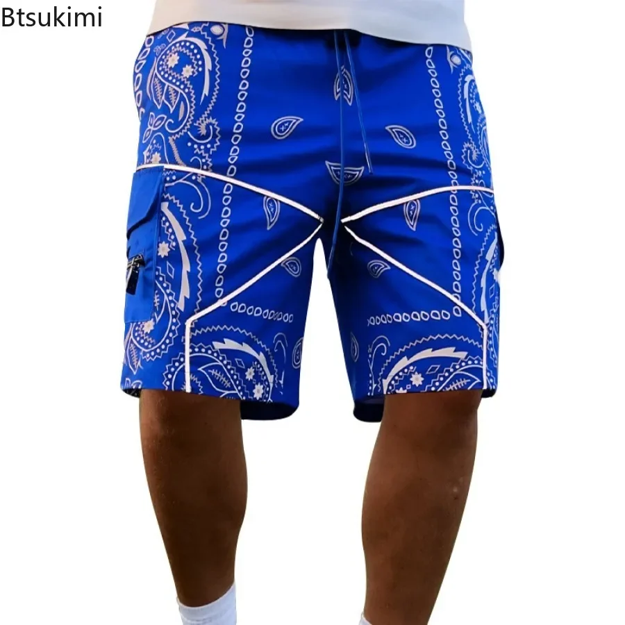 Men's Summer Fashion Jogger Shorts with Multi-pockets Comfy Loose High Street Hip Hop Straight Leg Cargo Pants Men Casual Shorts