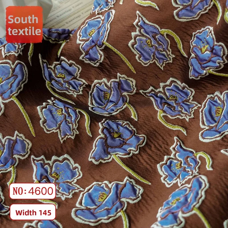 Autumn Flower Jacquard Decorative Fabric for Puff Skirt Dress Clothing Design Cloth Diy By The Meter Sewing Material
