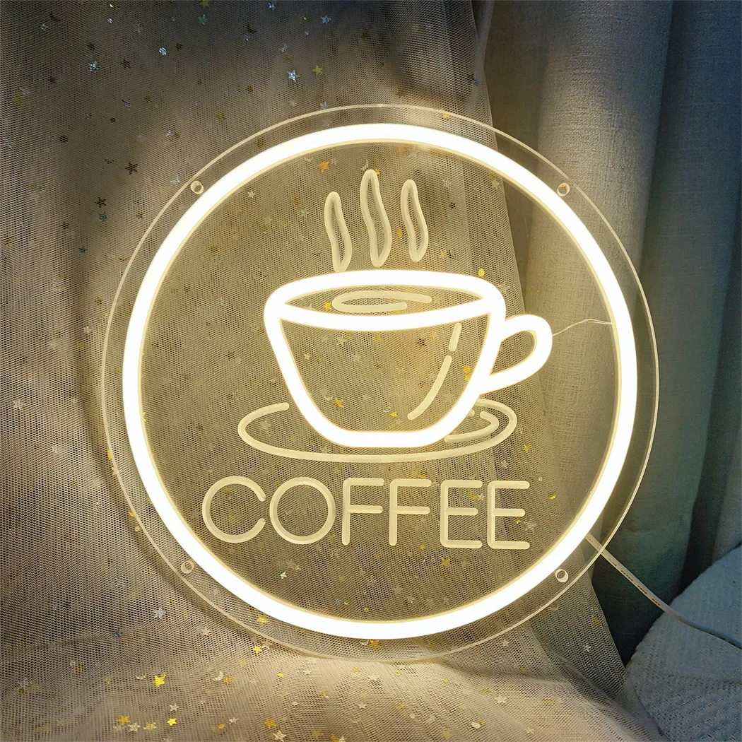 Enseigne au néon de tasse de café sculptée en 3D, USB 62 Wall, lampe d'art pour café, bar, restaurant, décoration d'intérieur, enseigne au néon LED