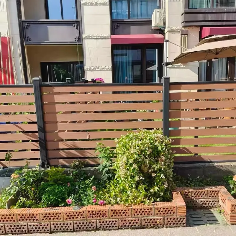 Any Size Custom 3D Pattern WPC Fence Panel Sturdy Aluminum Frame For Backyard Pool Factory Area Privacy Security Screen Customiz