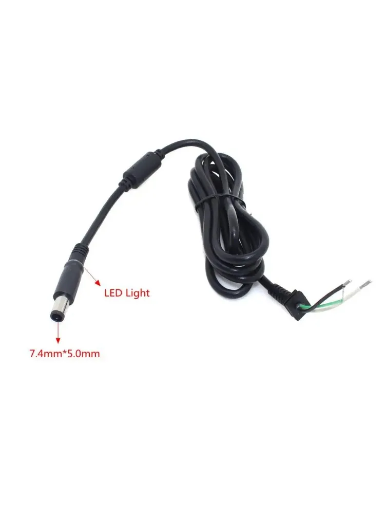 18AWG Miedziane złącze wtykowe DC do laptopa Dell HP Ładowarka Adapter czarny Pin 7.4 x 5.0 z diodą LED 1.8M — zdjęcie 2