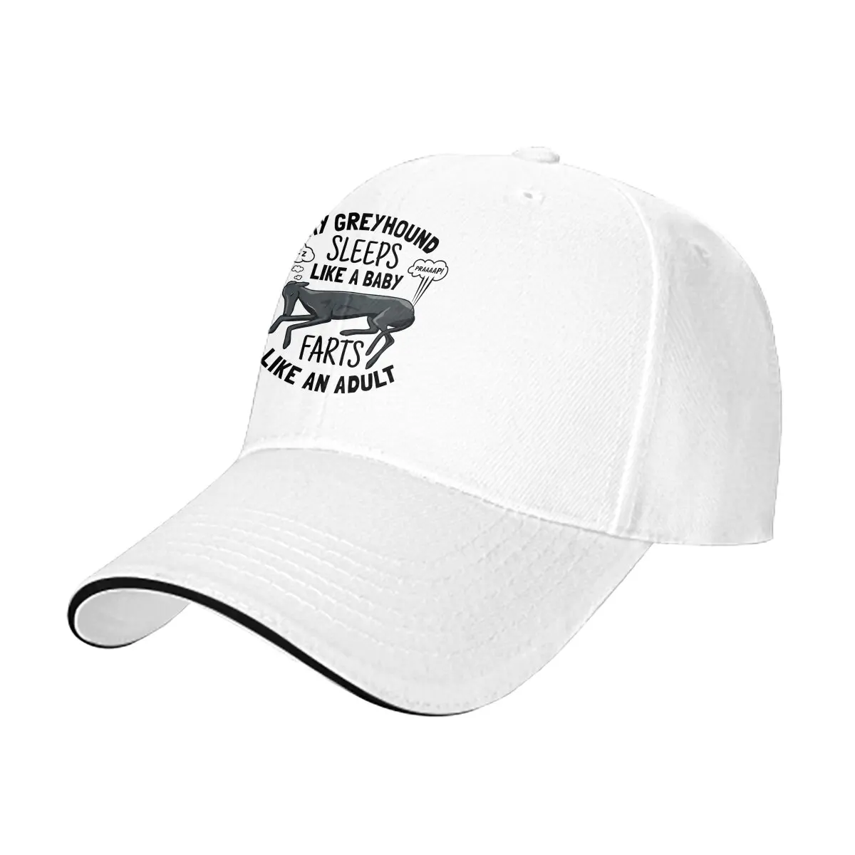 Sleeps Like Baby Farts Like Adult Baseball Cap Men Hats Women Visor Protection Snapback Greyhounds Dog Caps