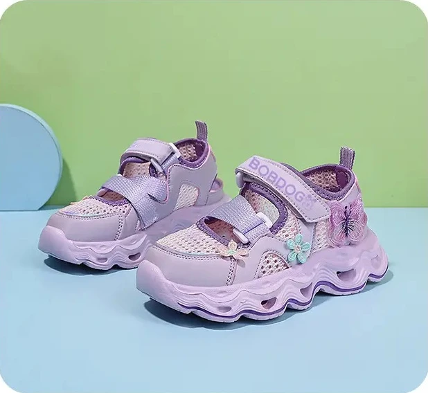Summer 2026 girls' sandals, versatile, fashionable and casual shoes, frame shoes and ballet shoes  kids sneakers