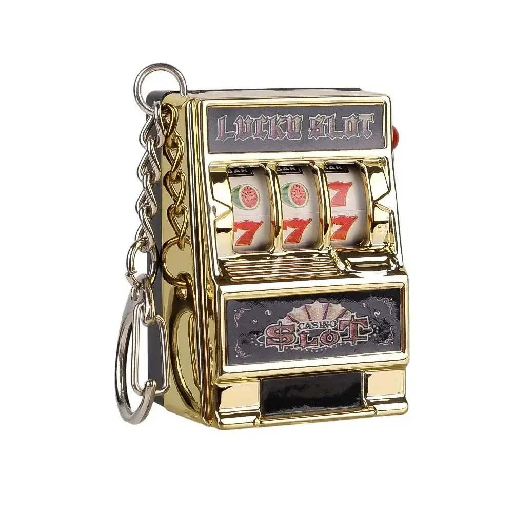 Keychains Stress Reliever Keychains Lucky Jackpot Fruit Slot Machine Keychains High Quality Keychains Toy Gift for Adult