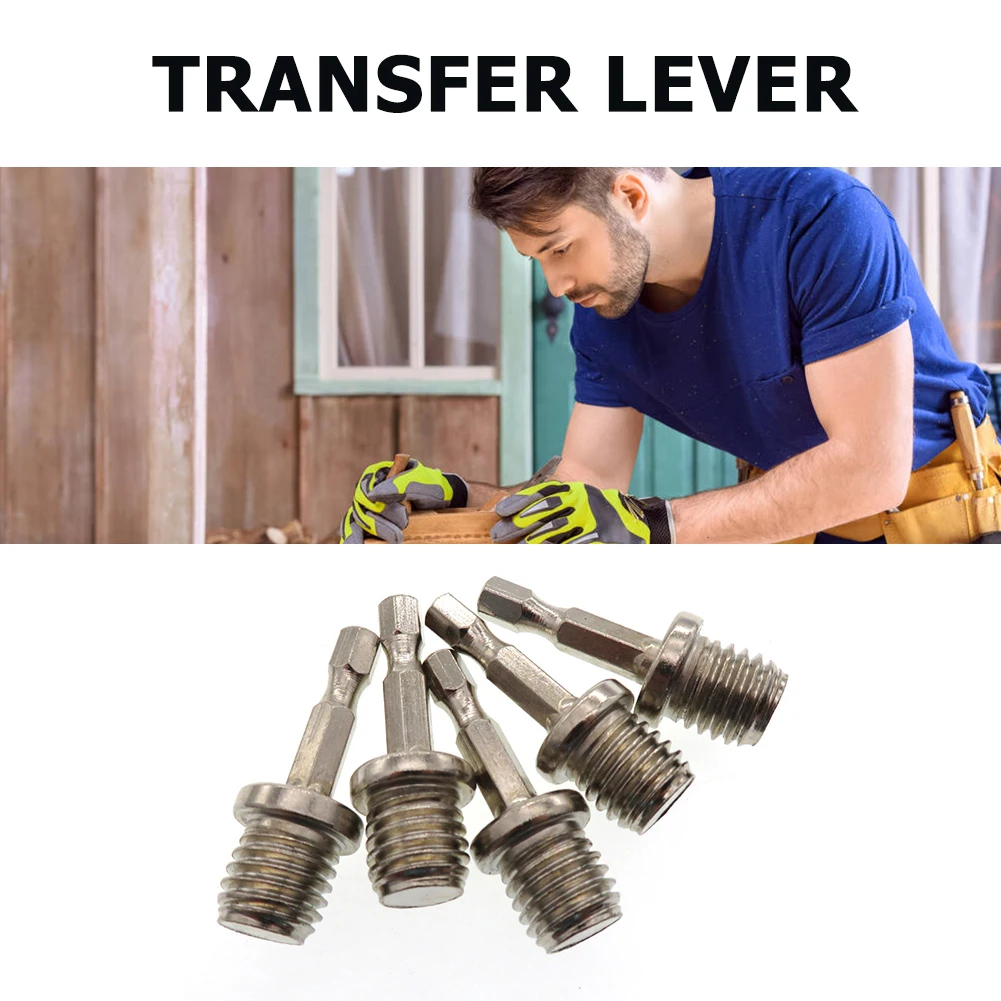 M10 M14 1/4 6mm Hexagon Pleuel Adapter Hand Bohrer Zu Polierer Bohrfutter Verbindungsstange Metall 10/14mm Power Werkzeug Teile