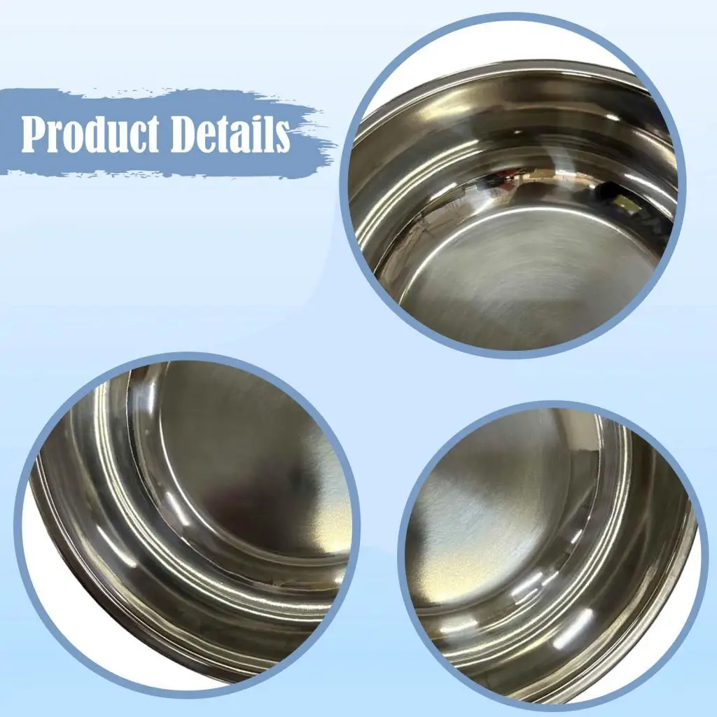 Stainless Steel Mixing Bowl Kitchen Utensils Multipurpose Egg Whisking Bowl for Cakes Pancakes Kitchen Induction Cooker Breading