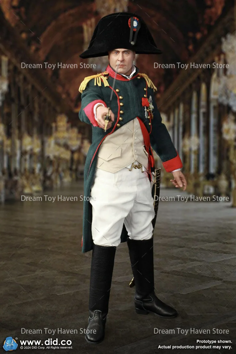 E60079 Männlicher Soldat im Maßstab 1:6 ‌ French Leader Militärmantel, Hut, Stiefel, Armeegrün, Napoleon-Uniform-Set ‌   Passend für 12-Zoll-Actionfiguren