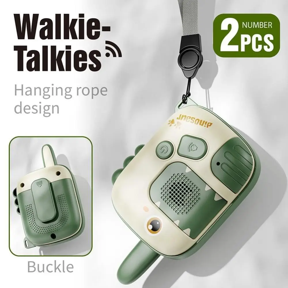 Cute Cartoon Walkie Talkies Toys Wireless with Wearable Lanyard Transmission Pager Conversation Toys Christmas Gifts