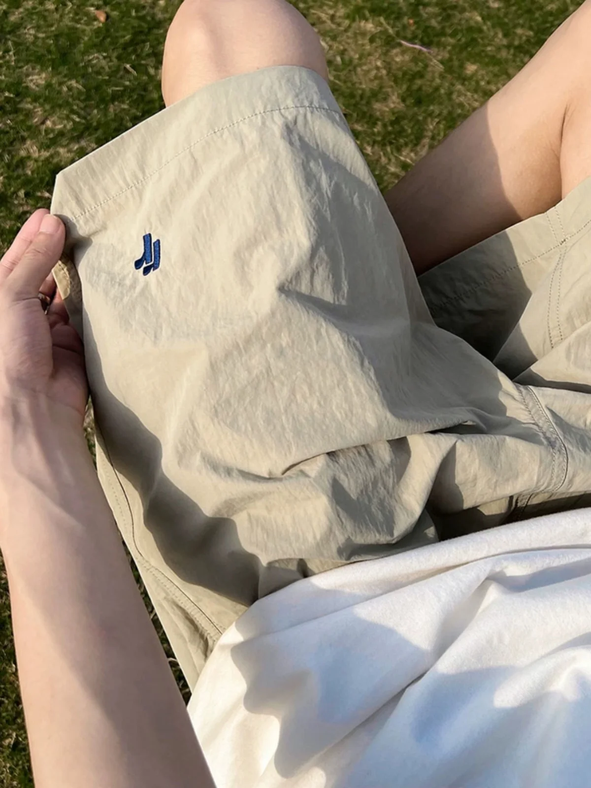 

ey Qui Dry orts Men's Spring Summer Thin Ice Silk Casual Loose Sports Five-Quarter Length Faionable Youth Leisure Pants