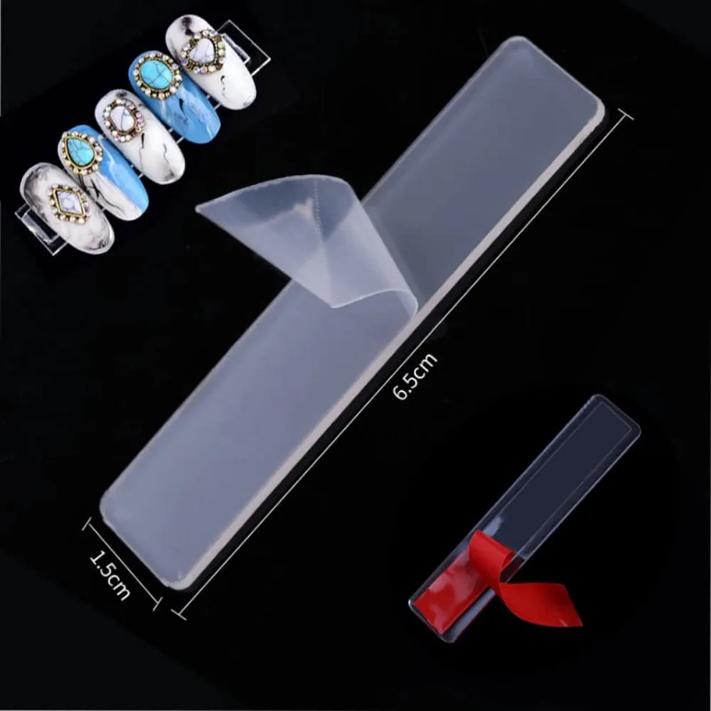 Nail Art Display Stand with 50 Practice Holders and 3M Double-Sided Tape for Acrylic Nail Designs